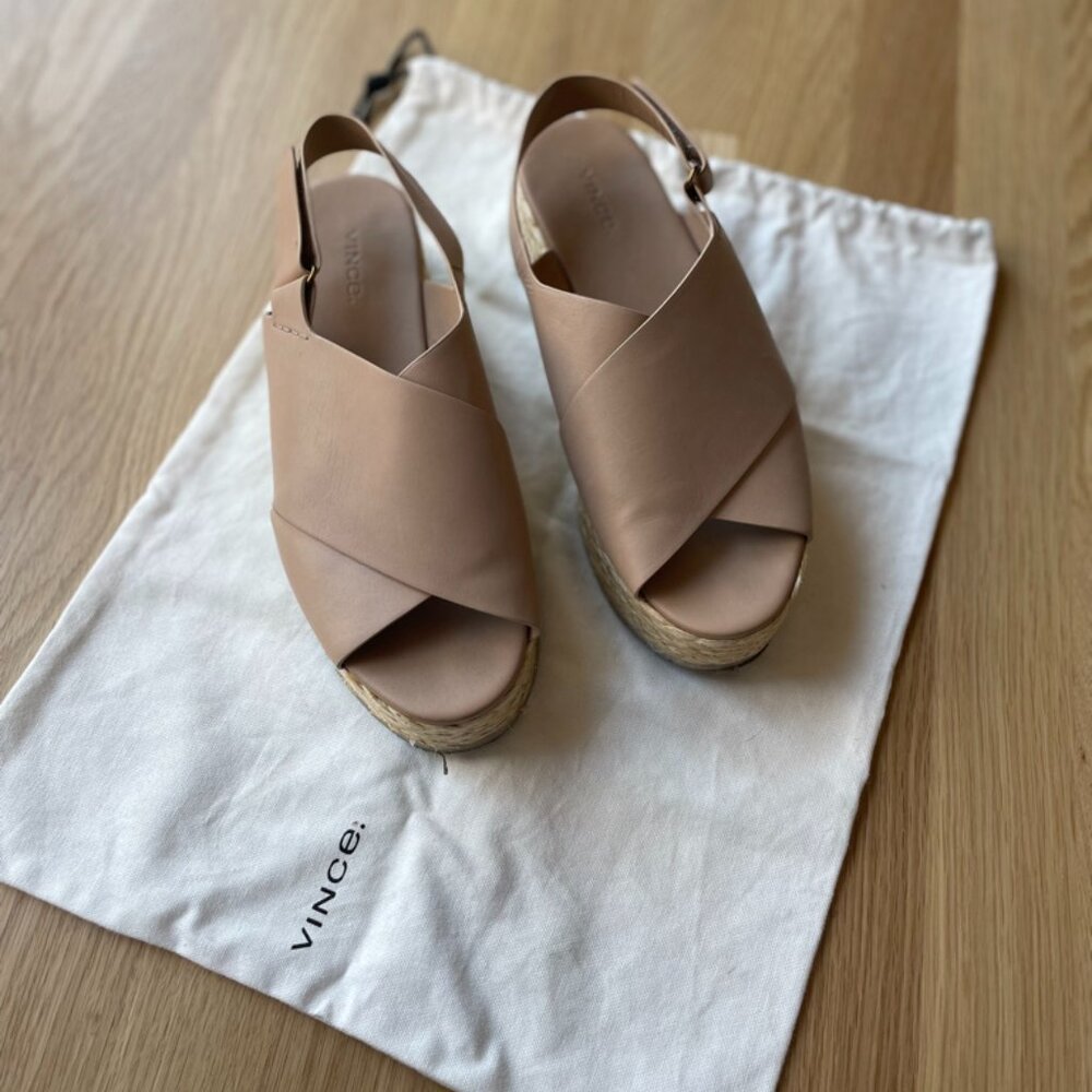 Vince Jesson Platform Sandals, Putty, 8.5
